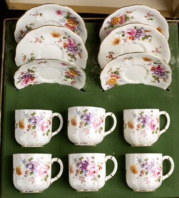 Lot 337 - Royal Crown Derby set of six cups and saucers...