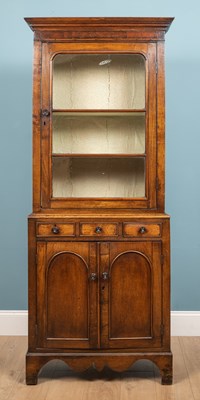 Lot 289 - A 19th century oak and elm country-made bookcase