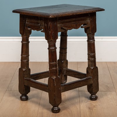 Lot 275 - An old 17th century-style joint stool