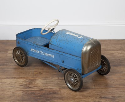 Lot 120 - Triang child's pedal car 1960s, with blue...