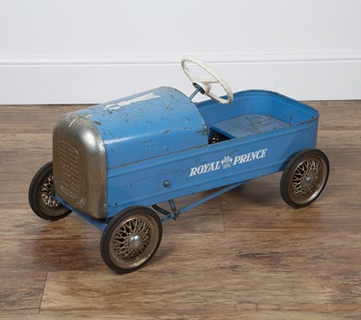 Lot 120 - Triang child's pedal car 1960s, with blue...