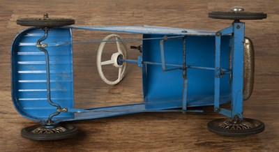 Lot 120 - Triang child's pedal car 1960s, with blue...