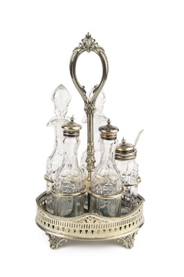Lot 607 - A George V silver mounted cut glass water jug,...