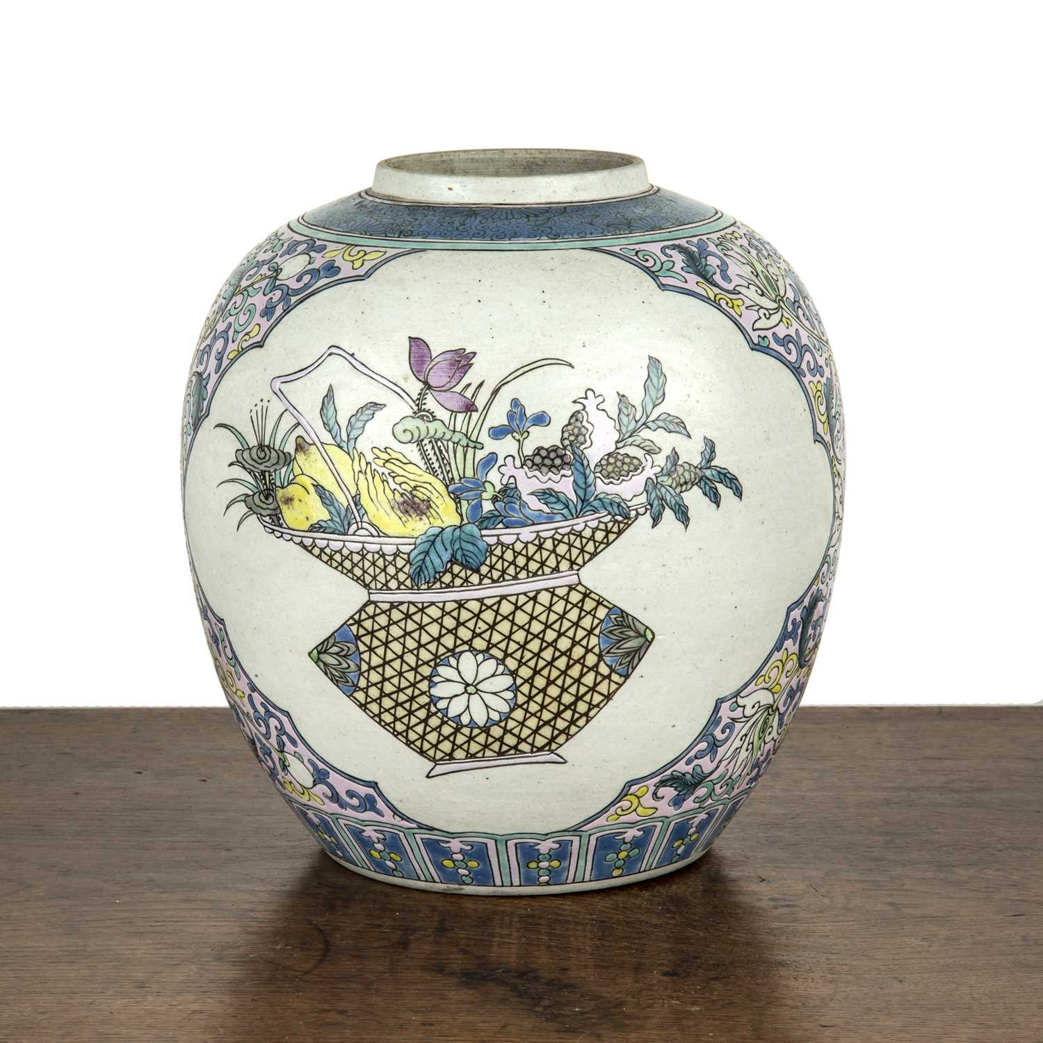 Lot 342 - Biscuit porcelain jar Chinese, 19th Century...