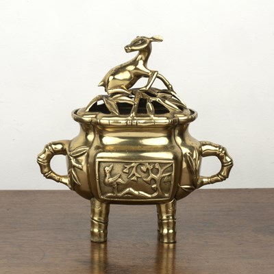 Lot 349 - Bronze censer and cover Chinese, 19th Century...