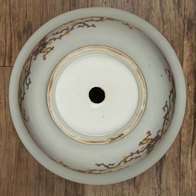 Lot 345 - White ground porcelain jardiniere Chinese,...