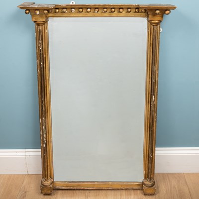 Lot 240 - A Regency gilt wall mirror with cluster column...