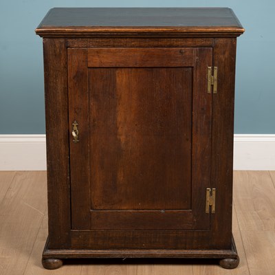 Lot 236 - A 19th century cabinet, oak, with a key,...