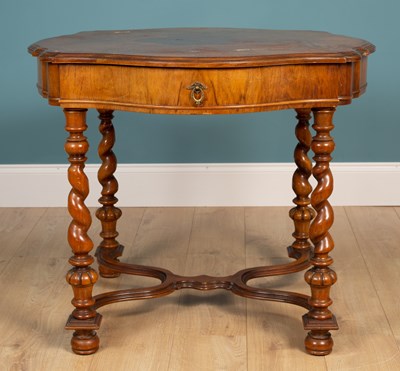 Lot 426 - A 17th-century-style walnut-shaped centre table