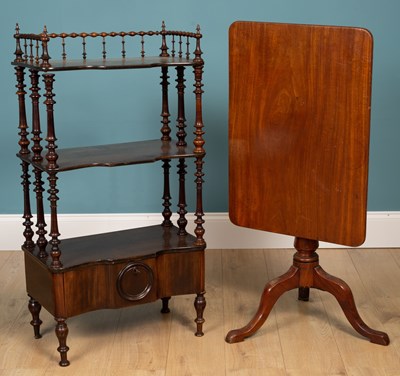 Lot 429 - A Victorian three tier rosewood whatnot