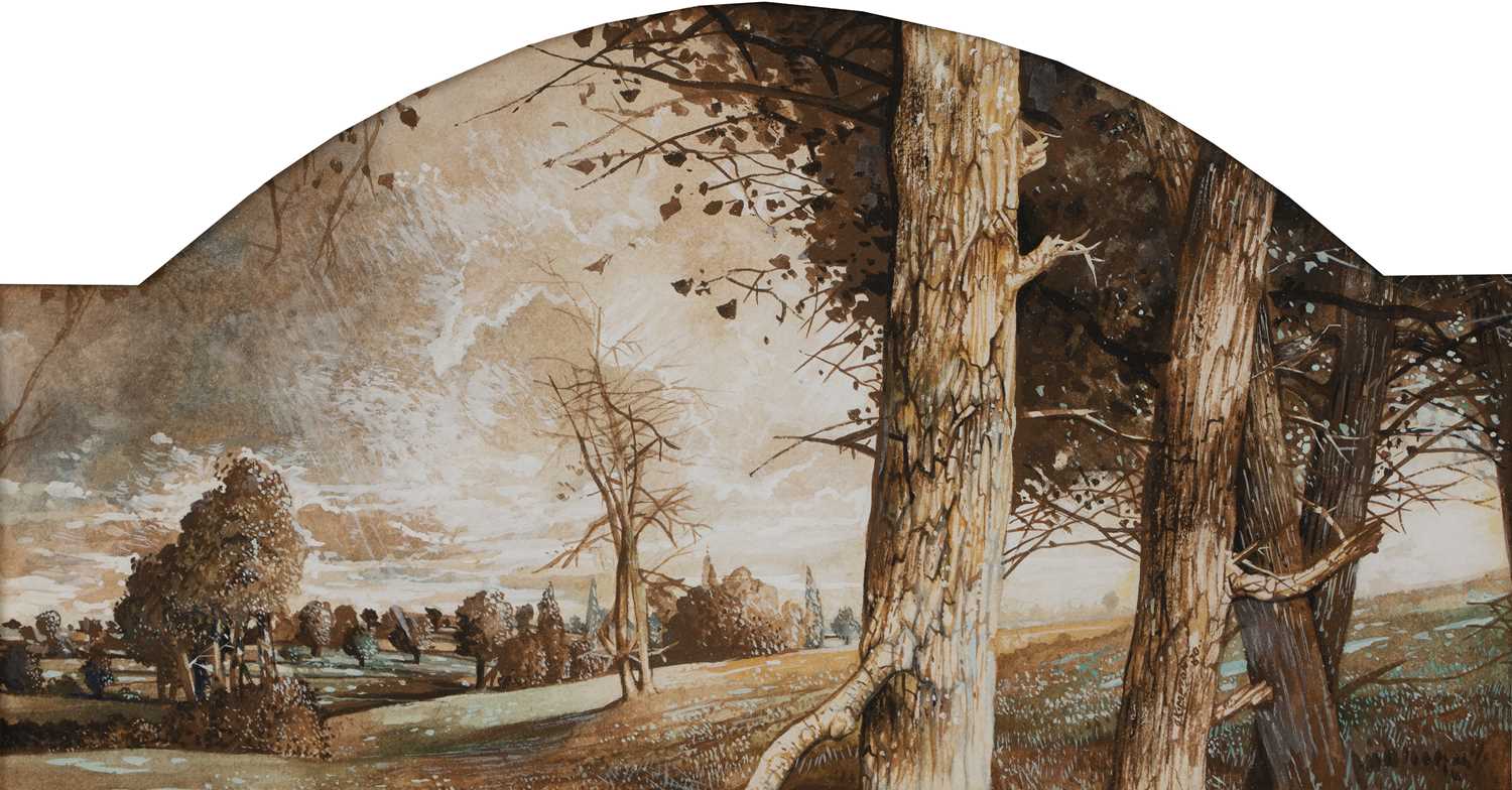 Lot 605 - John Kimpton (British, 1961-), a wooded landscape