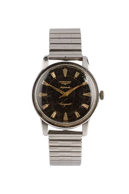 Lot 181 - A 'Conquest' automatic wristwatch by Longines,...