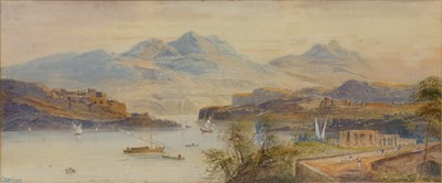 Lot 502 - Lennard Lewis (1826-1913) An Italian lake,...