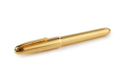 Lot 153 - A gold plated fountain pen by Cartier, with...