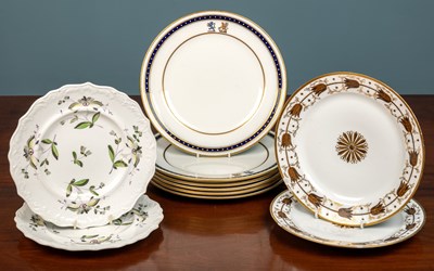 Lot 245 - A set of six Cauldon Ltd porcelain dinner...