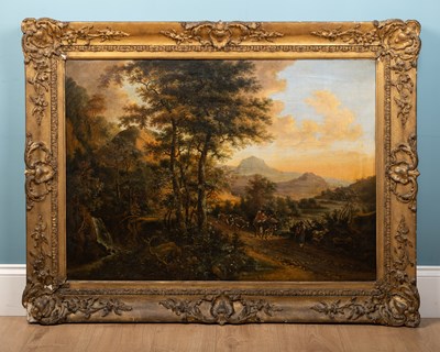 Lot 477 - Richard Bankes Harraden (British, b.1778-d.1862), 'Italian Landscape with Monte Socrate'