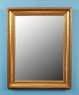 Lot 643 - A modern gilt framed rectangular wall mirror