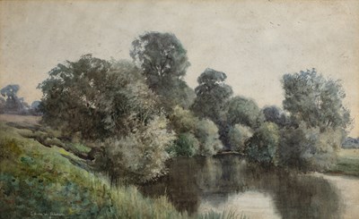 Lot 355 - Edward Brown 'River Ouze, Bedfordshire',...