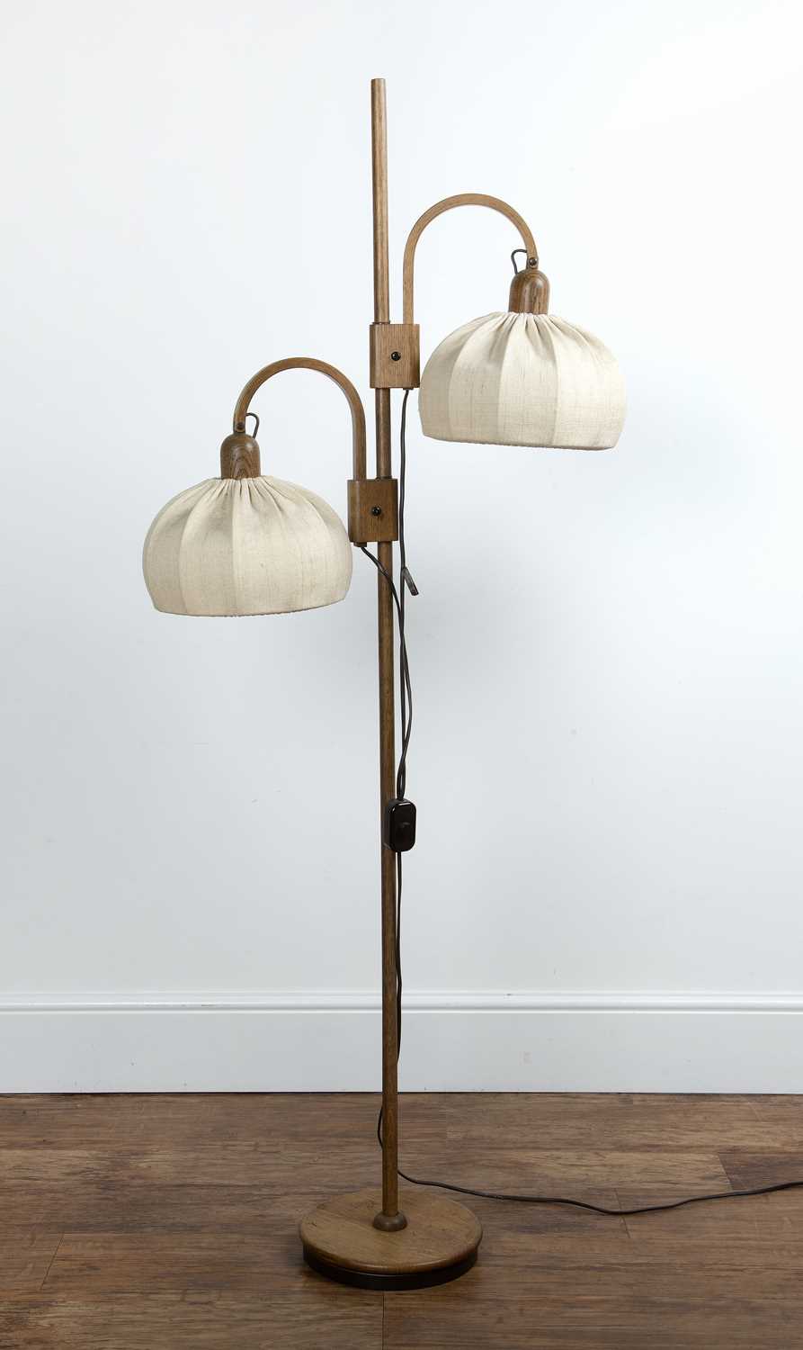 Lot 24 - Contemporary standard lamp oak, with...