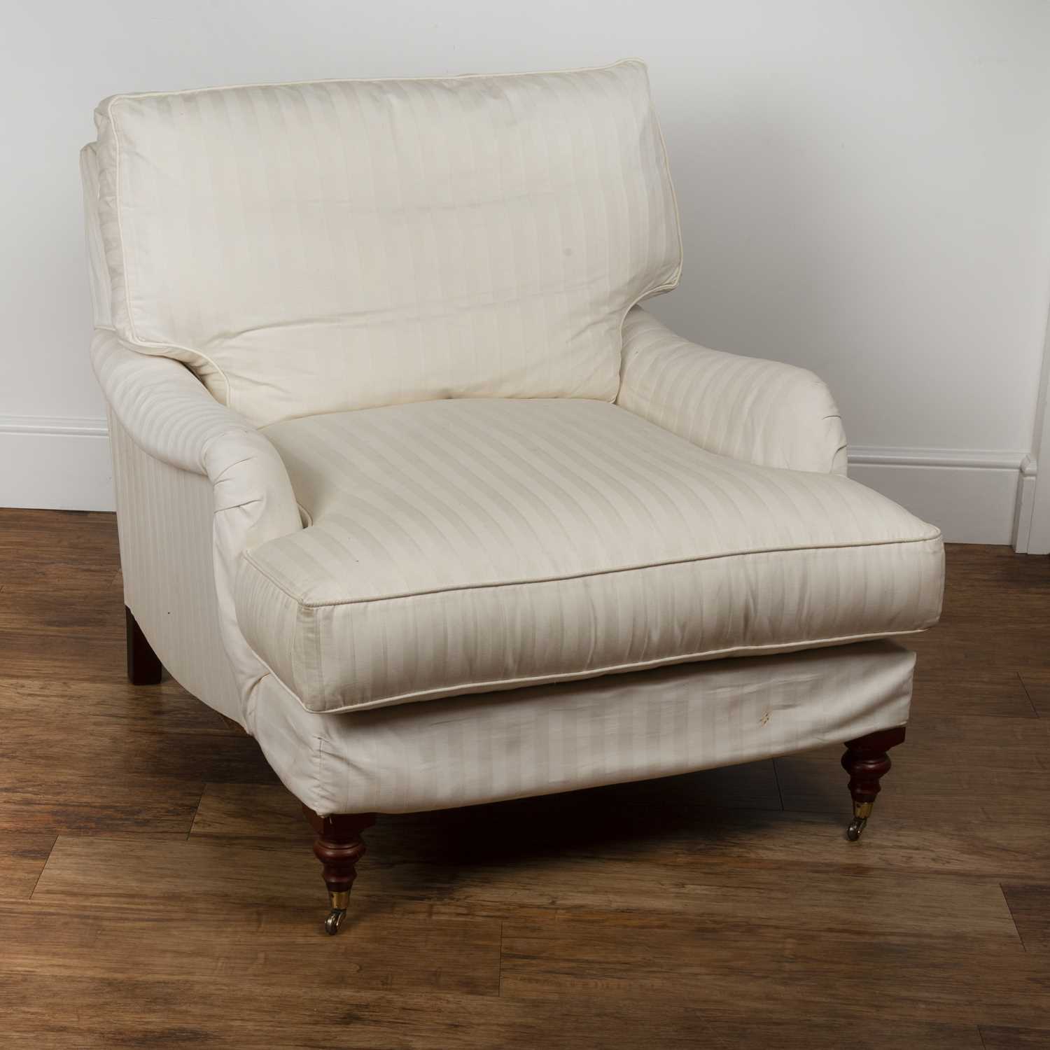 Lot 12 - Howard style armchair Contemporary, with white...