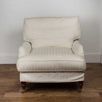 Lot 12 - Howard style armchair Contemporary, with white...