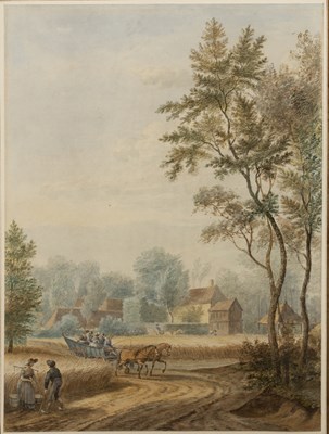 Lot 389 - Martinus Schouman (1770-1848) A country scene...