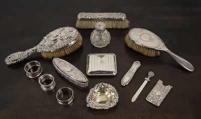 Lot 349 - Collection of miscellaneous silver and silver...