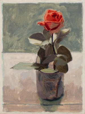 Lot 550 - John Newberry (b. 1934) Still life of red...