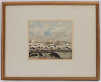 Lot 560 - John Newberry (b. 1934) Singapore river with...