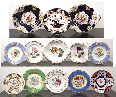 Lot 310 - Group of botanical and other porcelain plates...