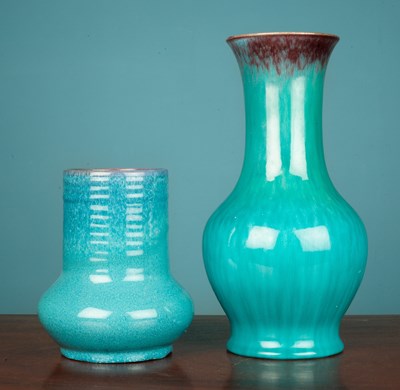 Lot 19 - A large turquoise glazed Royal Lancastrian...