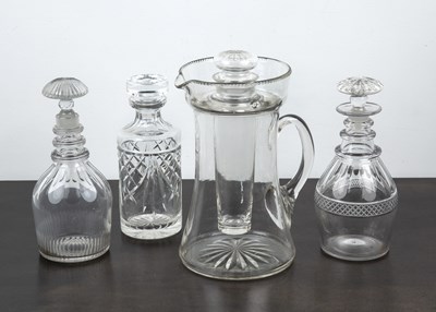 Lot 359 - Collection of decanters including three...