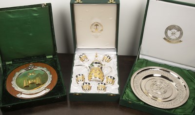 Lot 288 - White precious metal coffee set Jordan,...