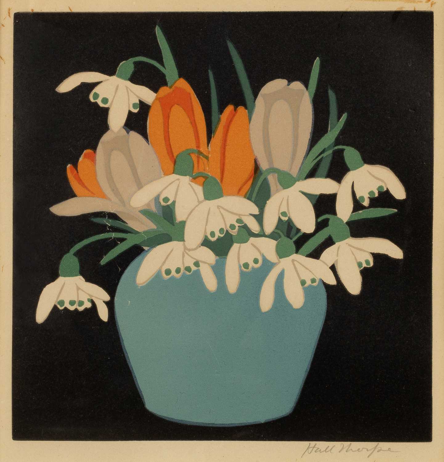 Lot 416 - John Hall Thorpe (1874-1947) Crocuses signed...