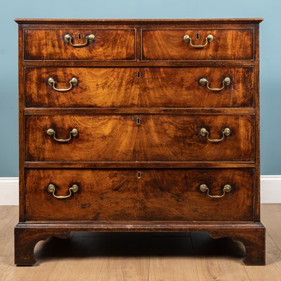 Lot 273 - A chest of drawers, mahogany, two small...