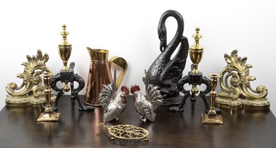 Lot 321 - Group of metalware comprising of: a door stop...