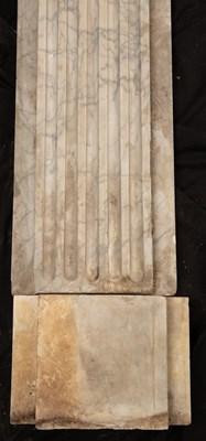 Lot 1141 - A grand 18th century grey-veined marble chimneypiece