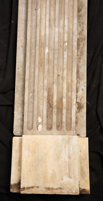 Lot 1141 - A grand 18th century grey-veined marble chimneypiece