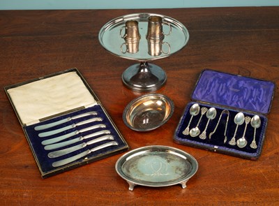 Lot 23 - An assortment of silver and silver plated ware,...