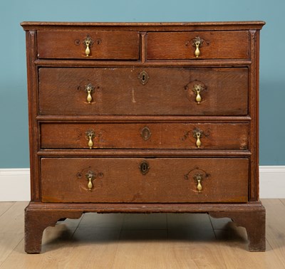 Lot 285 - A small chest of drawers, mahogany, with three...