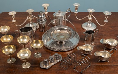 Lot 97 - A collection of silver plate to include a...