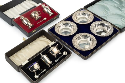 Lot 730 - A set of four late Victorian silver circular...