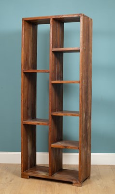 Lot 300 - A large wooden shelving unit, 80.5cm w x...