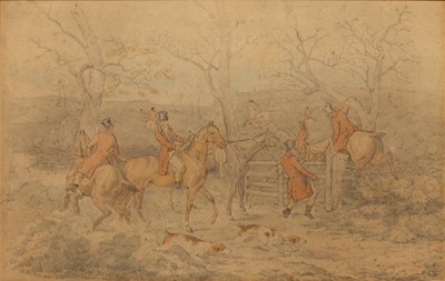 Lot 471 - Henry Alken (1785-1851) The Fox Hunt, signed...