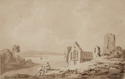 Lot 473 - George Barrett Snr (c.1730-1784) Ruined Abbey...