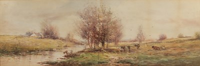 Lot 474 - Leopold Rivers (1850-1905) Landscape with...