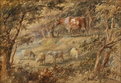 Lot 400 - Josiah Parlby (19th century) A wooded clearing...