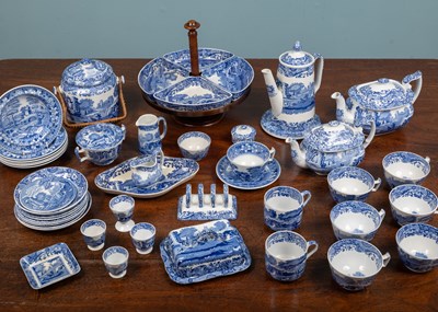 Lot 6 - A Spode's Italian Copeland blue and white tea...