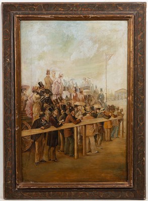 Lot 415 - 19th century French school A Day at the Races,...