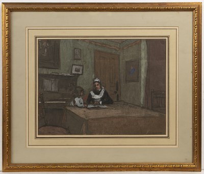 Lot 426 - Horace Mann Livens (1862-1936) Study Time,...
